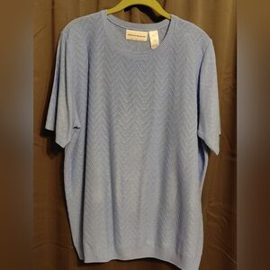 Alfred Dunner Blue Women's Shirt Excellent Condition